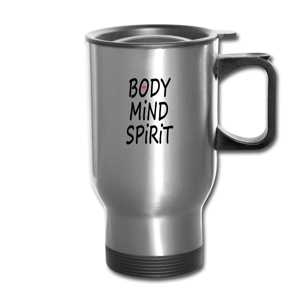 Travel Mug (Mind Body Spirit) - silver