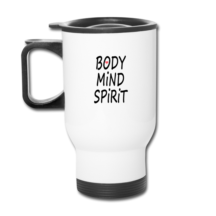 Travel Mug (Mind Body Spirit) - white