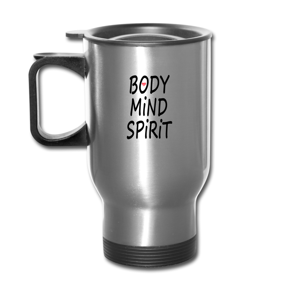 Travel Mug (Mind Body Spirit) - silver