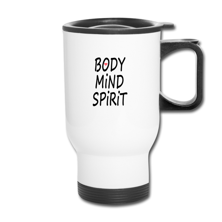 Travel Mug (Mind Body Spirit) - white