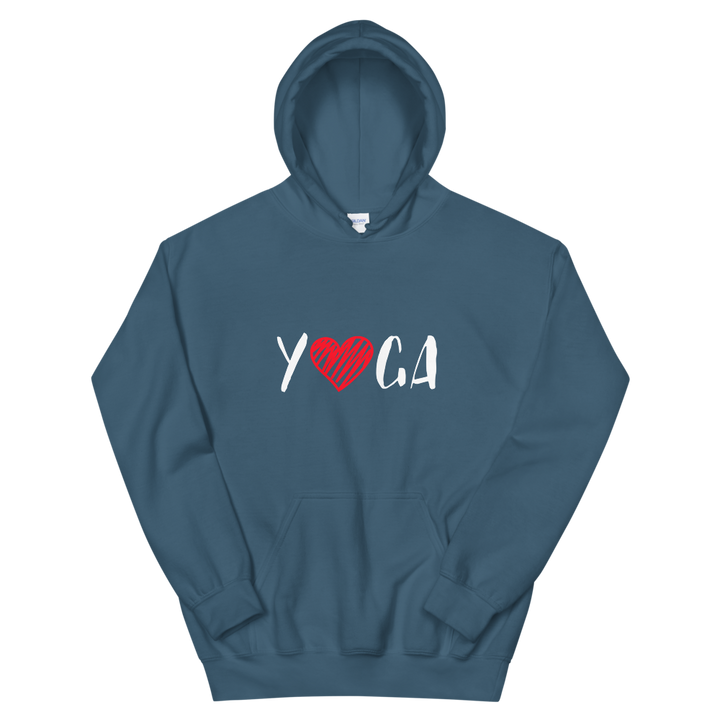 Hooded Sweatshirt (YOGA - red heart)