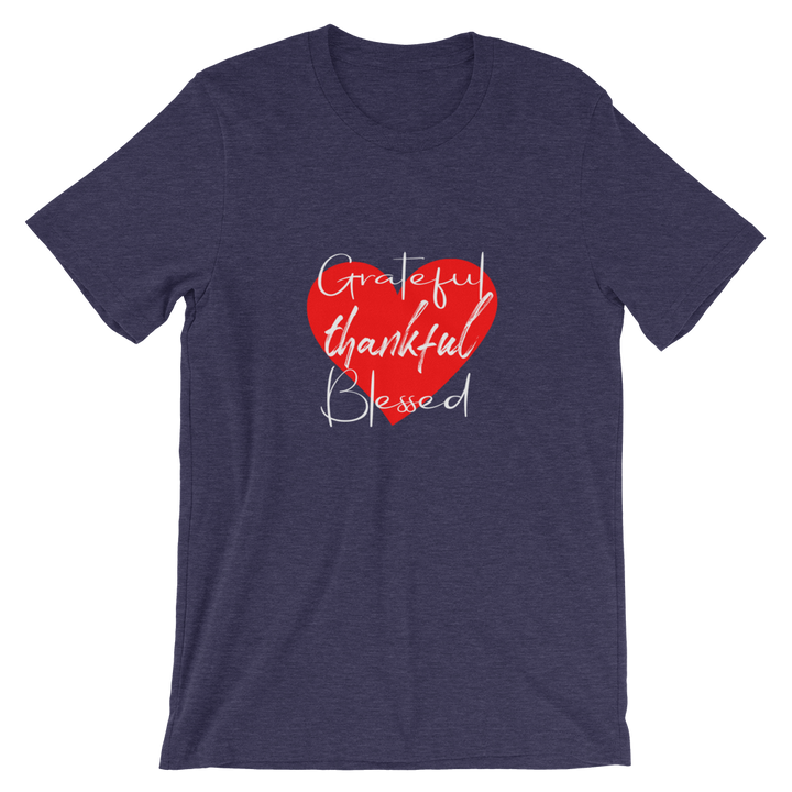 Short-Sleeve Unisex T-Shirt (Grateful, Thankful, Blessed)