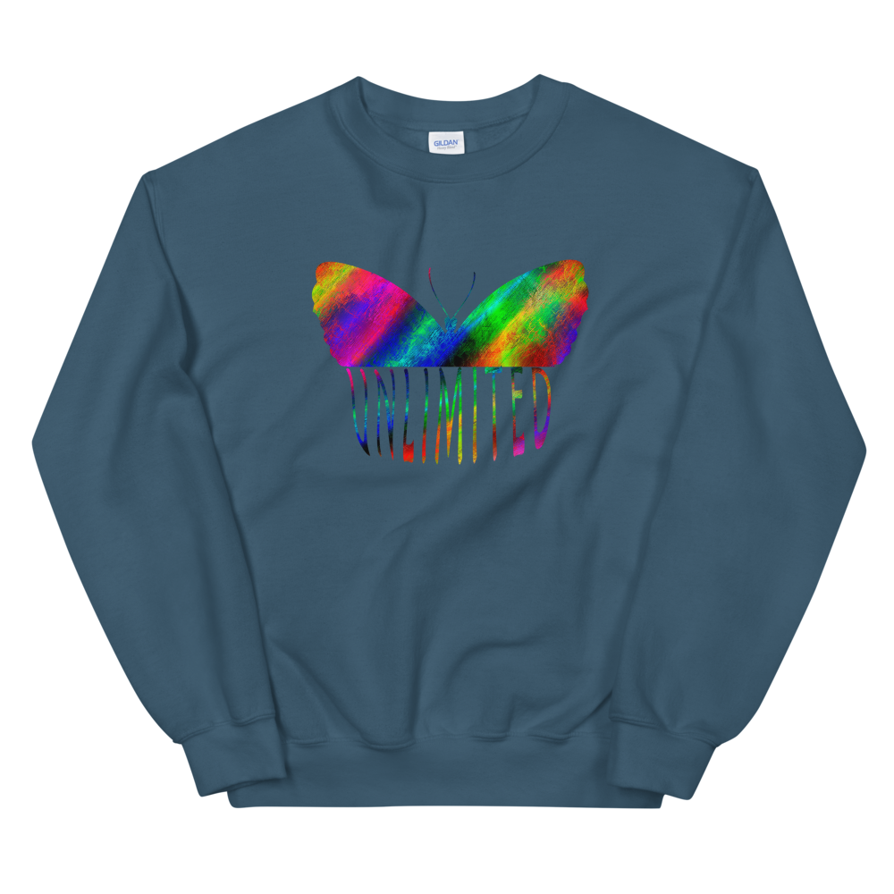 Unisex Heavy Blend Crewneck Sweatshirt (Unlimited - butterfly)