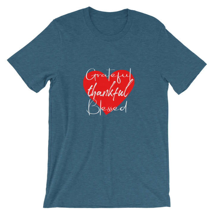 Short-Sleeve Unisex T-Shirt (Grateful, Thankful, Blessed)