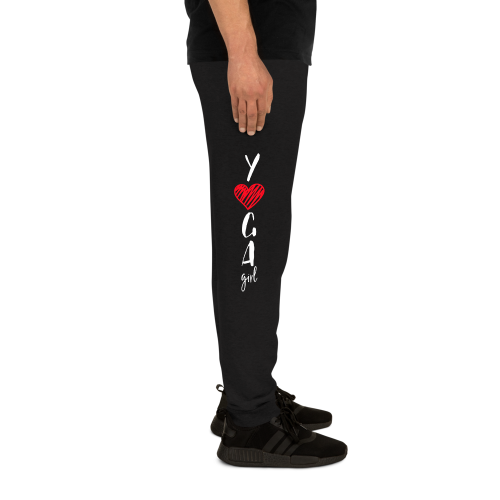 Unisex Joggers (Yoga Girl - red heart)