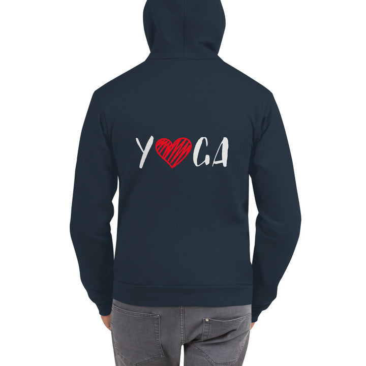 Zippered Hoodie Sweatshirt (YOGA - printed design on BOTH front and back)