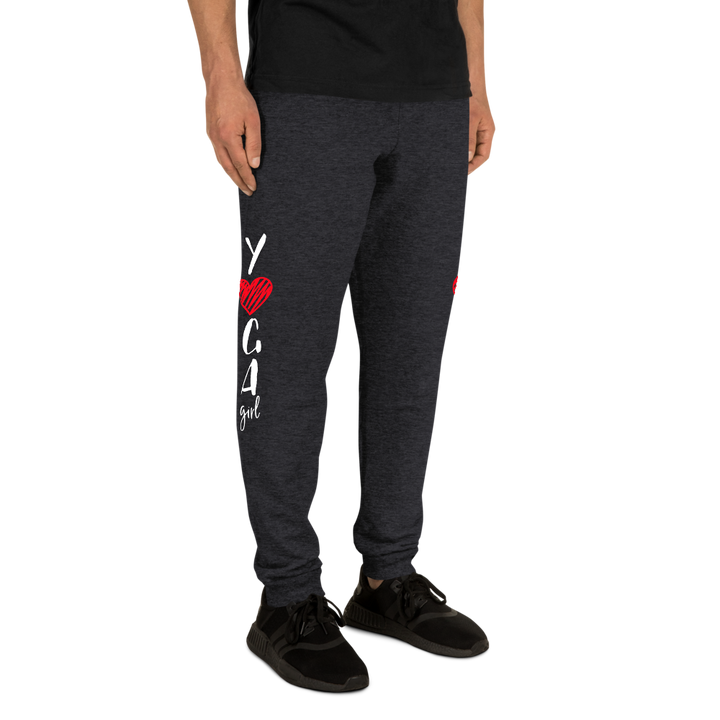 Unisex Joggers (Yoga Girl - red heart)