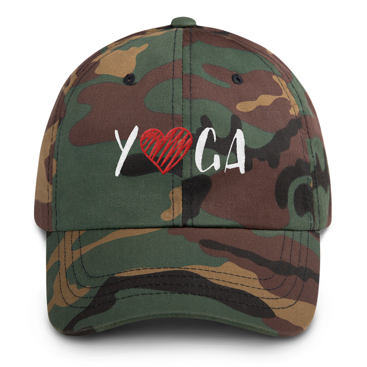 Baseball Cap (YOGA - embroidered design/red heart)