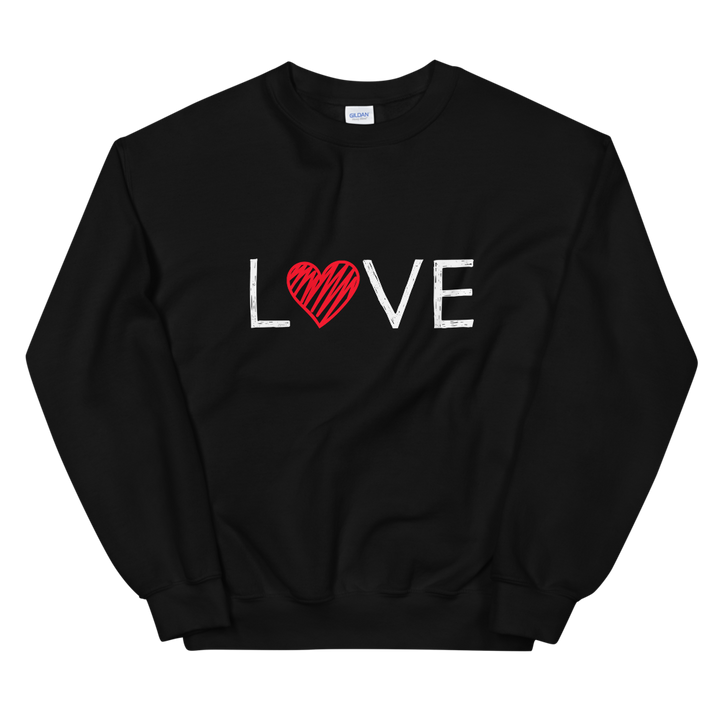 Unisex Heavy Blend Crewneck Sweatshirt (LOVE - red heart)