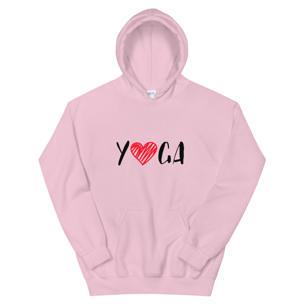 Hooded Sweatshirt (YOGA - red heart)