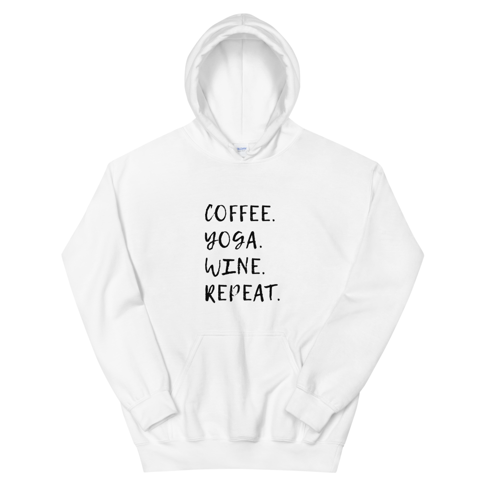 Hooded Sweatshirt (Coffee/Yoga/Wine/Repeat)