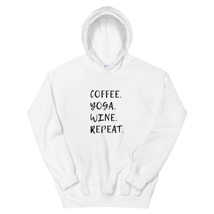 Hooded Sweatshirt (Coffee/Yoga/Wine/Repeat)