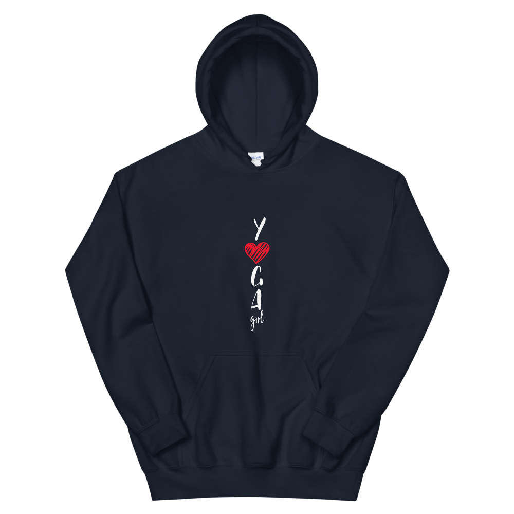 Hooded Sweatshirt (YOGA Girl - red heart)