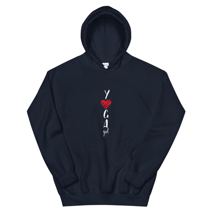 Hooded Sweatshirt (YOGA Girl - red heart)