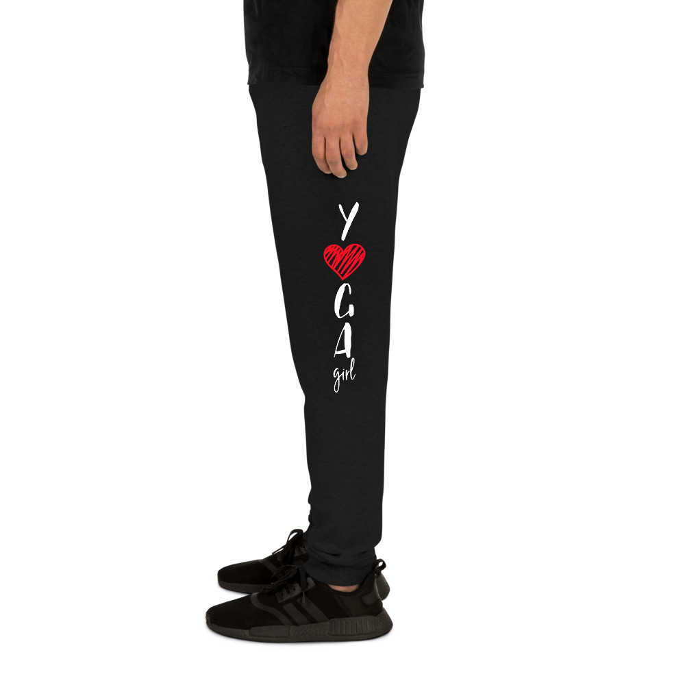 Unisex Joggers (Yoga Girl - red heart)