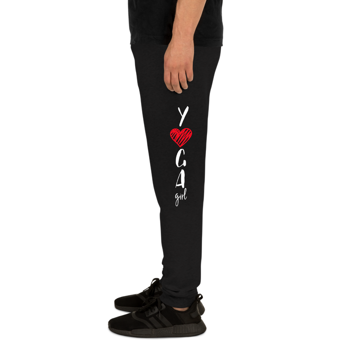 Unisex Joggers (Yoga Girl - red heart)