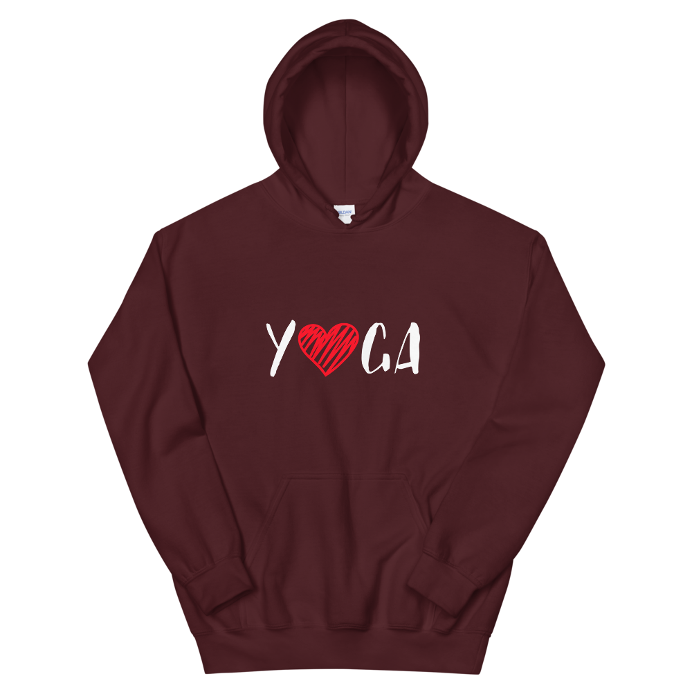 Hooded Sweatshirt (YOGA - red heart)