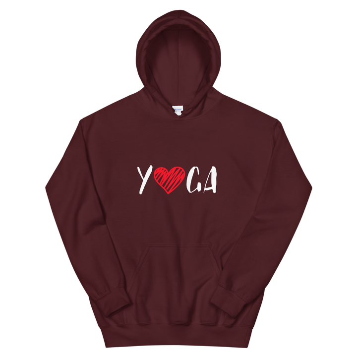 Hooded Sweatshirt (YOGA - red heart)