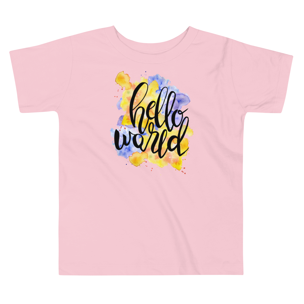 Toddler Short Sleeve Tee (Hello World)