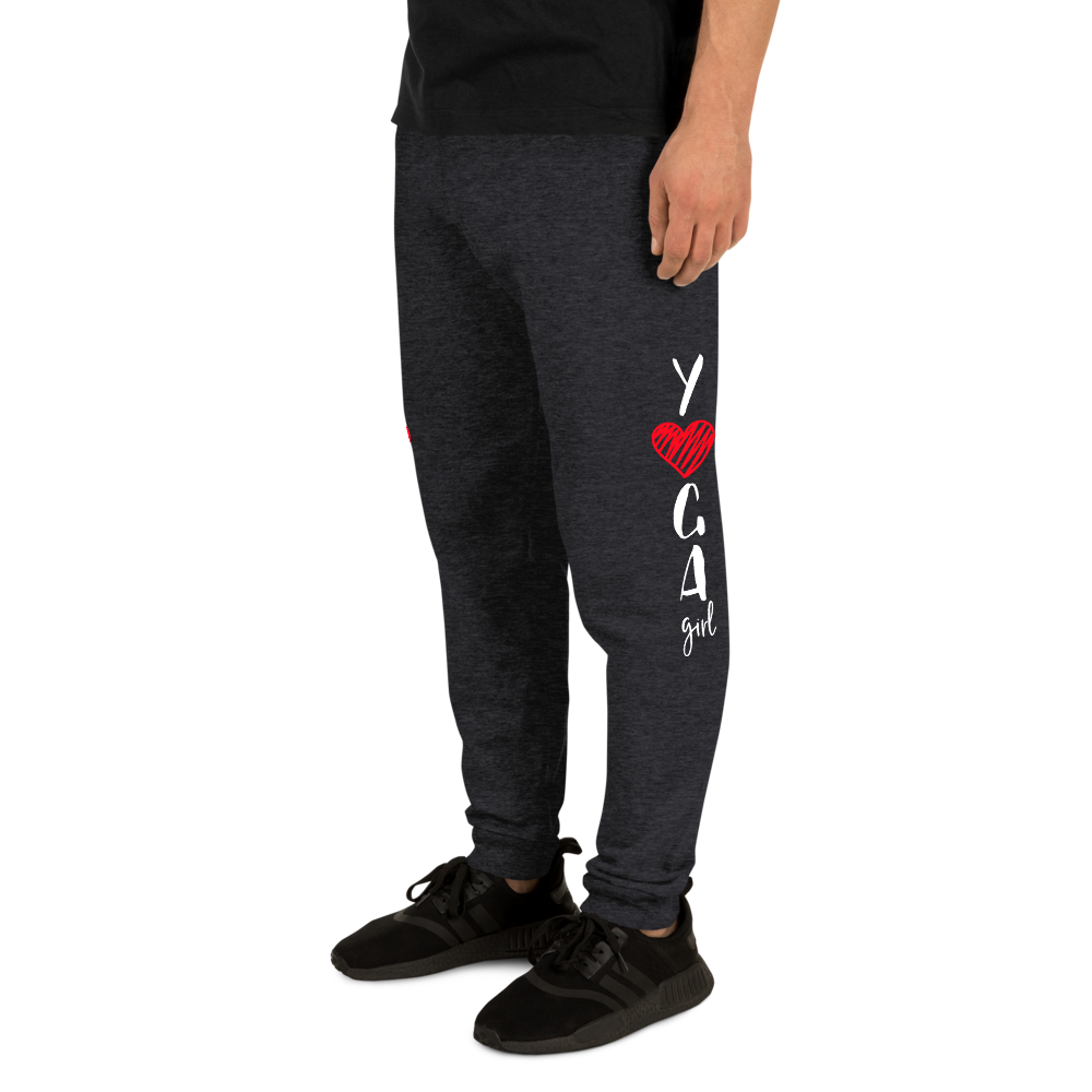 Unisex Joggers (Yoga Girl - red heart)