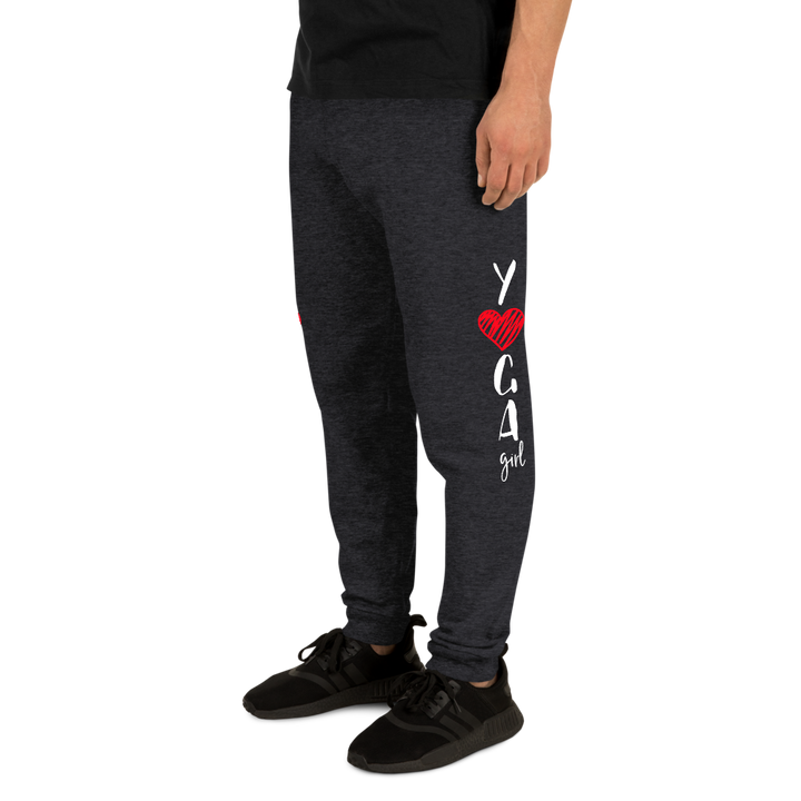 Unisex Joggers (Yoga Girl - red heart)