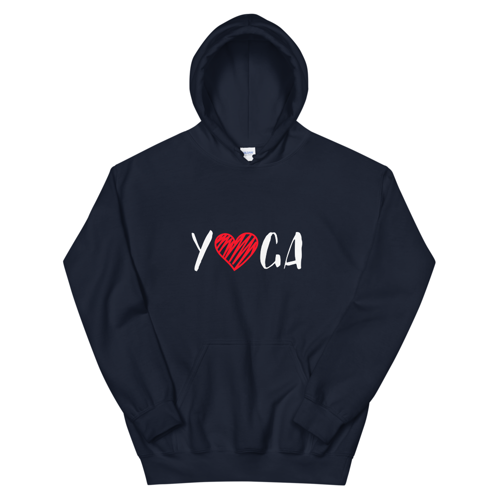 Hooded Sweatshirt (YOGA - red heart)