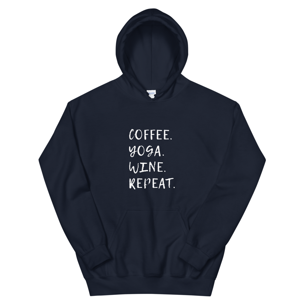 Hooded Sweatshirt (Coffee/Yoga/Wine/Repeat)