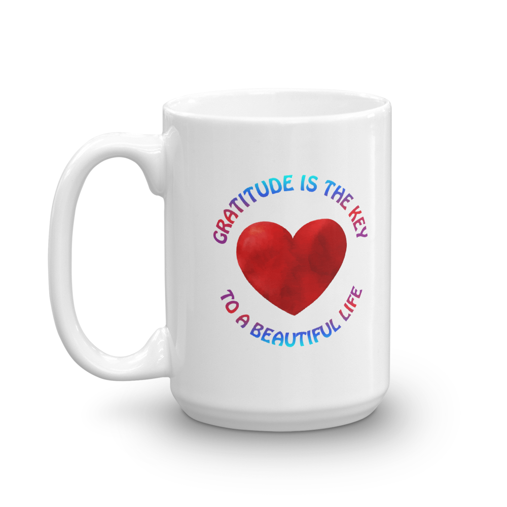 Mug (Gratitude is the Key to a Beautiful Life - heart)