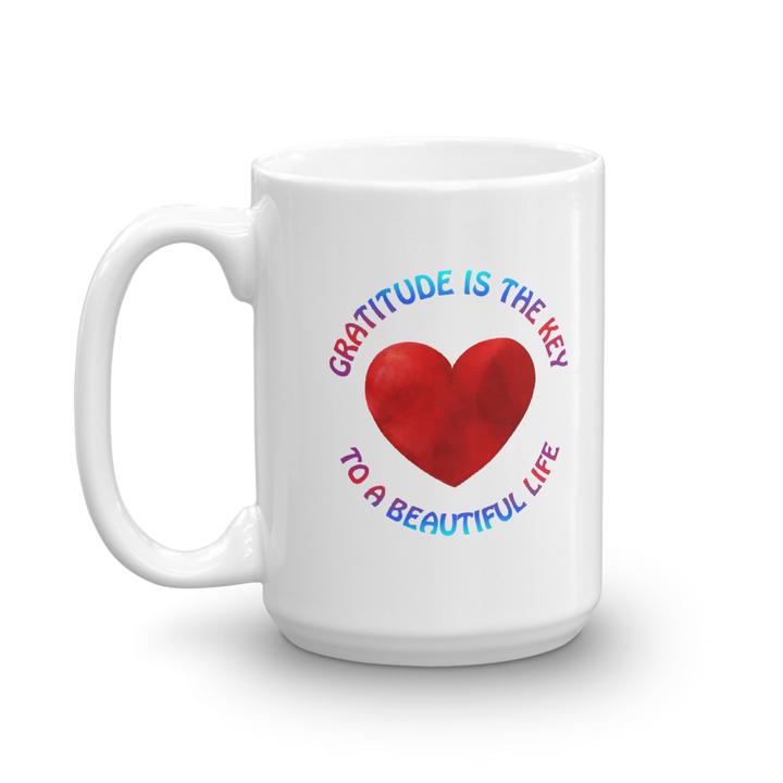 Mug (Gratitude is the Key to a Beautiful Life - heart)