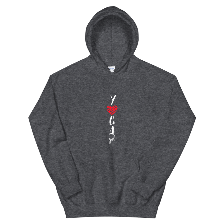 Hooded Sweatshirt (YOGA Girl - red heart)