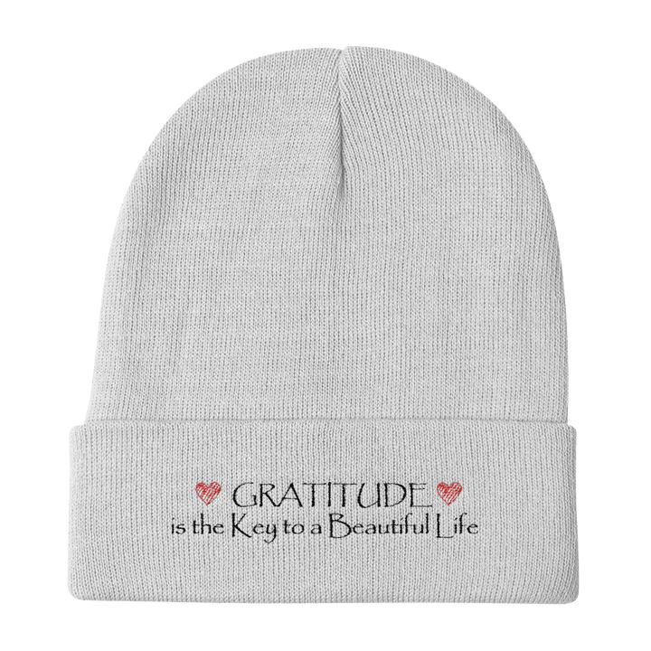 Knit Beanie (Gratitude is the Key to a Beautiful Life)