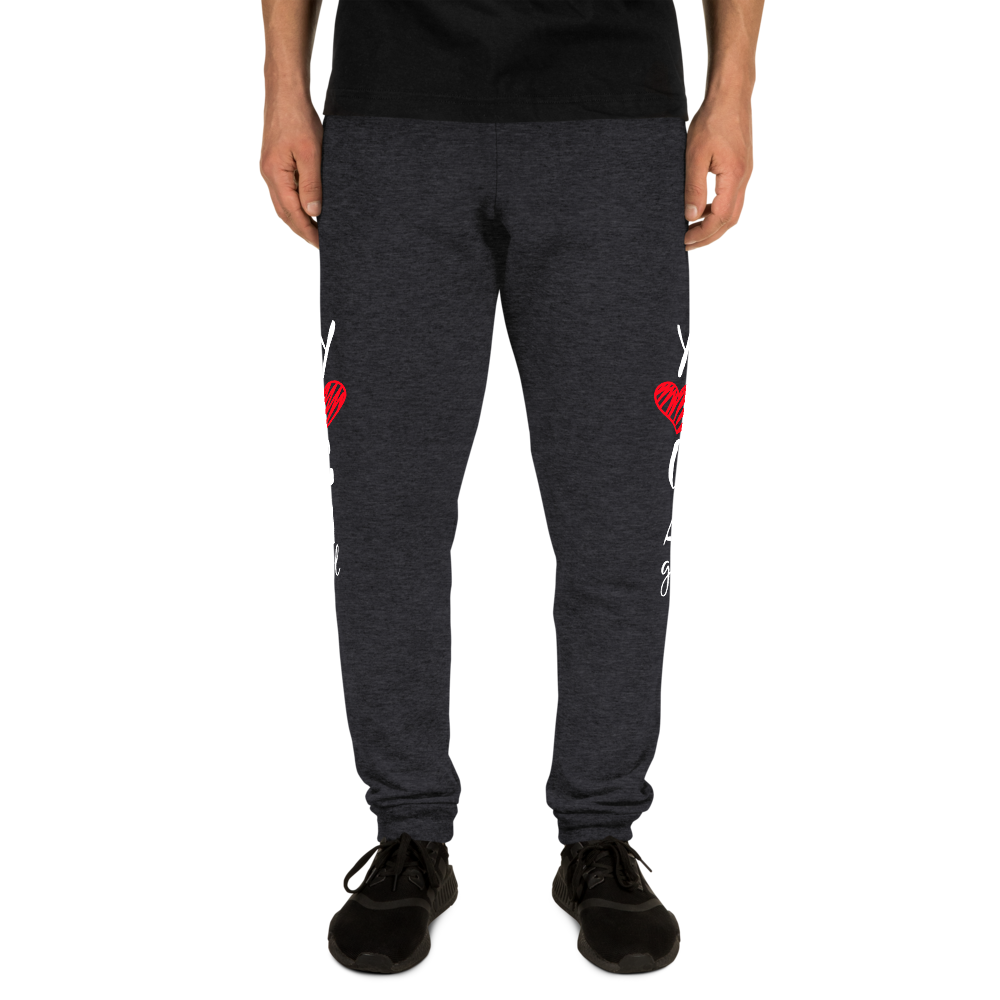 Unisex Joggers (Yoga Girl - red heart)