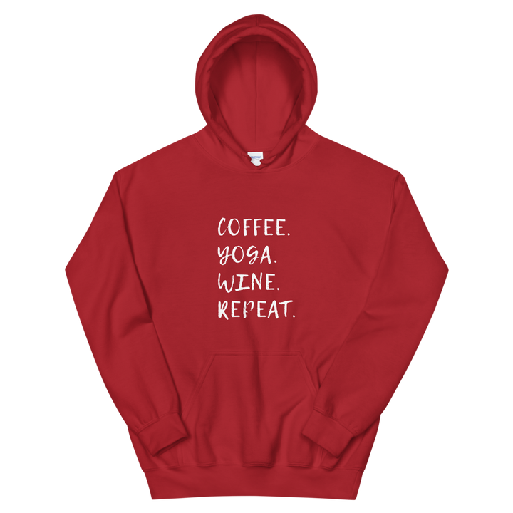 Hooded Sweatshirt (Coffee/Yoga/Wine/Repeat)