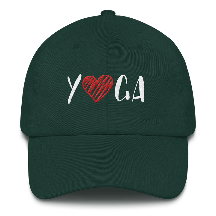 Baseball Cap (YOGA - embroidered design/red heart)