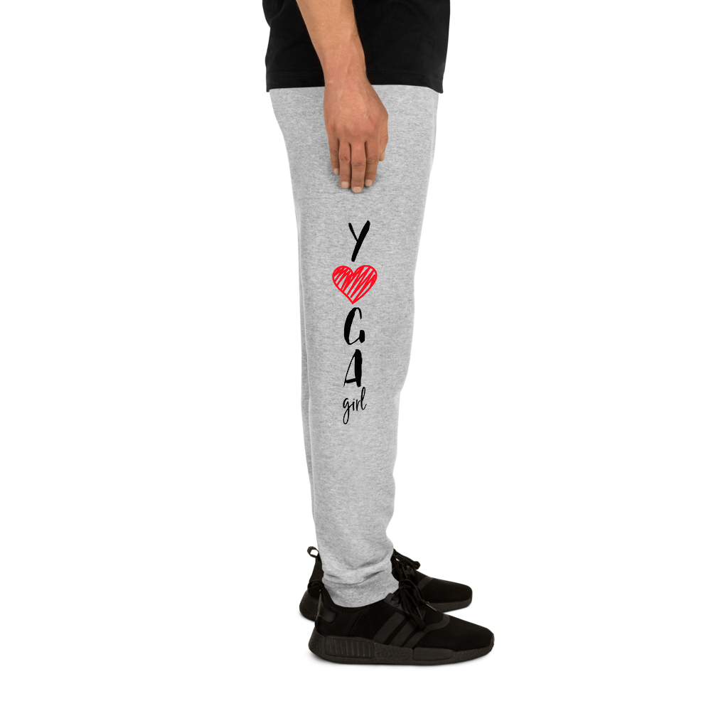 Unisex Joggers (Yoga Girl - red heart)