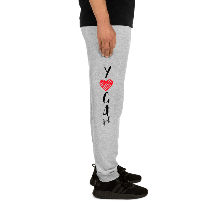 Unisex Joggers (Yoga Girl - red heart)