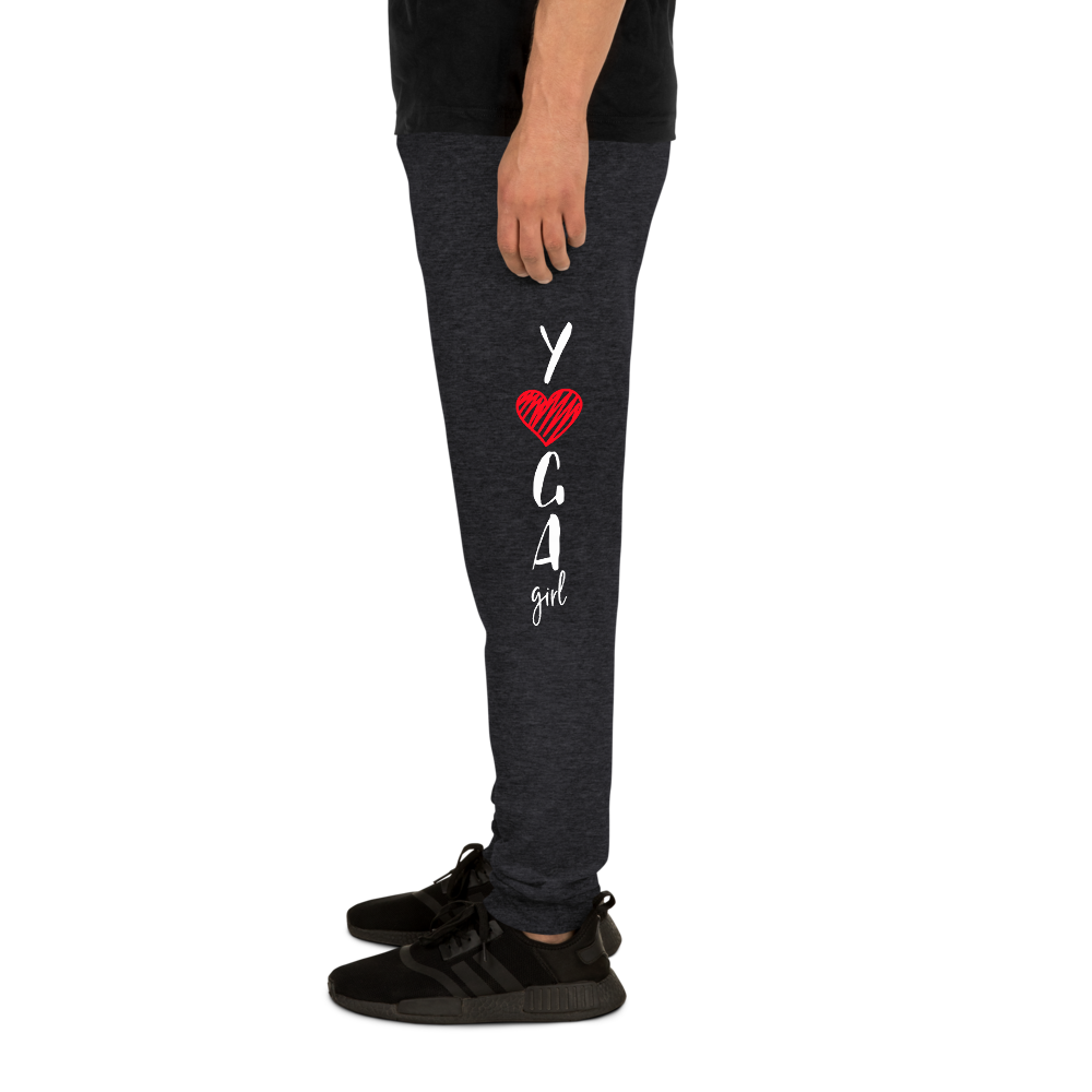 Unisex Joggers (Yoga Girl - red heart)