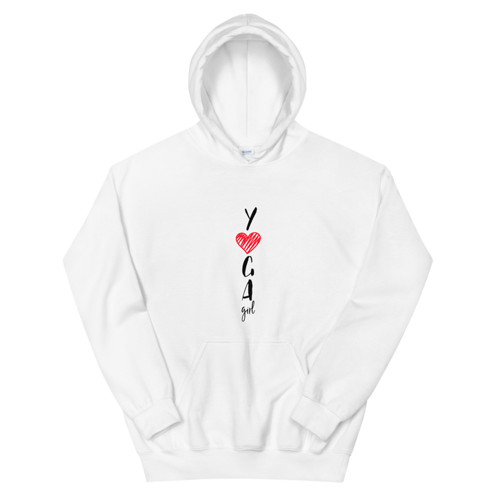 Hooded Sweatshirt (YOGA Girl - red heart)