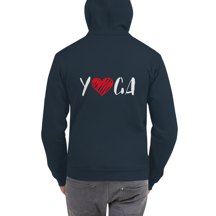 Zippered Hoodie Sweatshirt (YOGA - printed design on BOTH front and back)