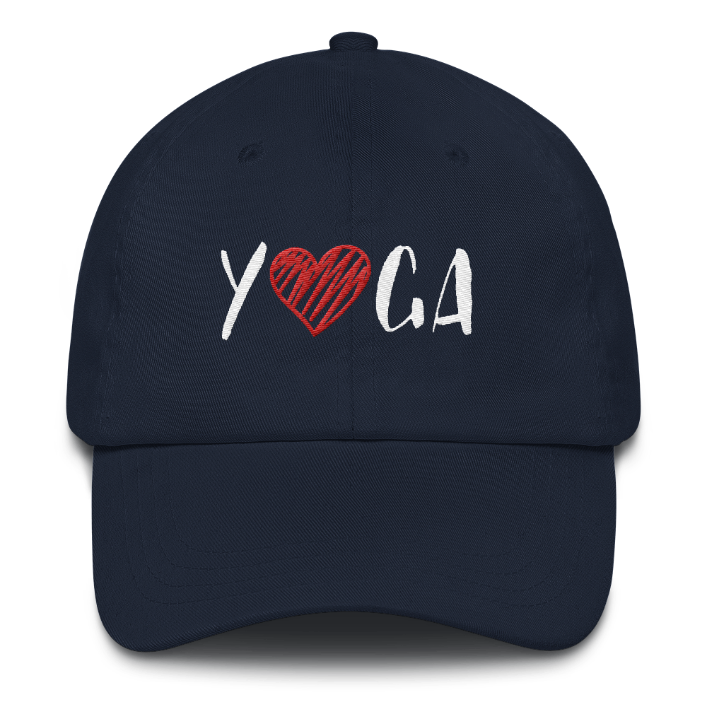 Baseball Cap (YOGA - embroidered design/red heart)