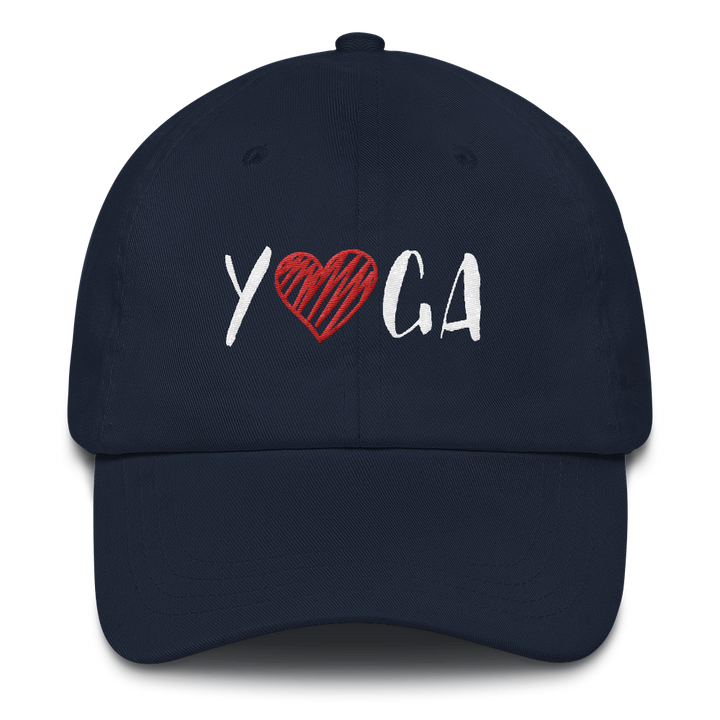 Baseball Cap (YOGA - embroidered design/red heart)