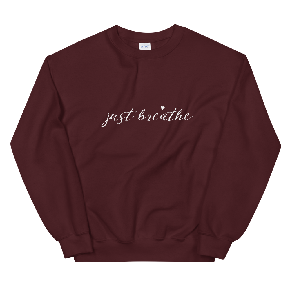 Unisex Heavy Blend Crewneck Sweatshirt (just breathe)