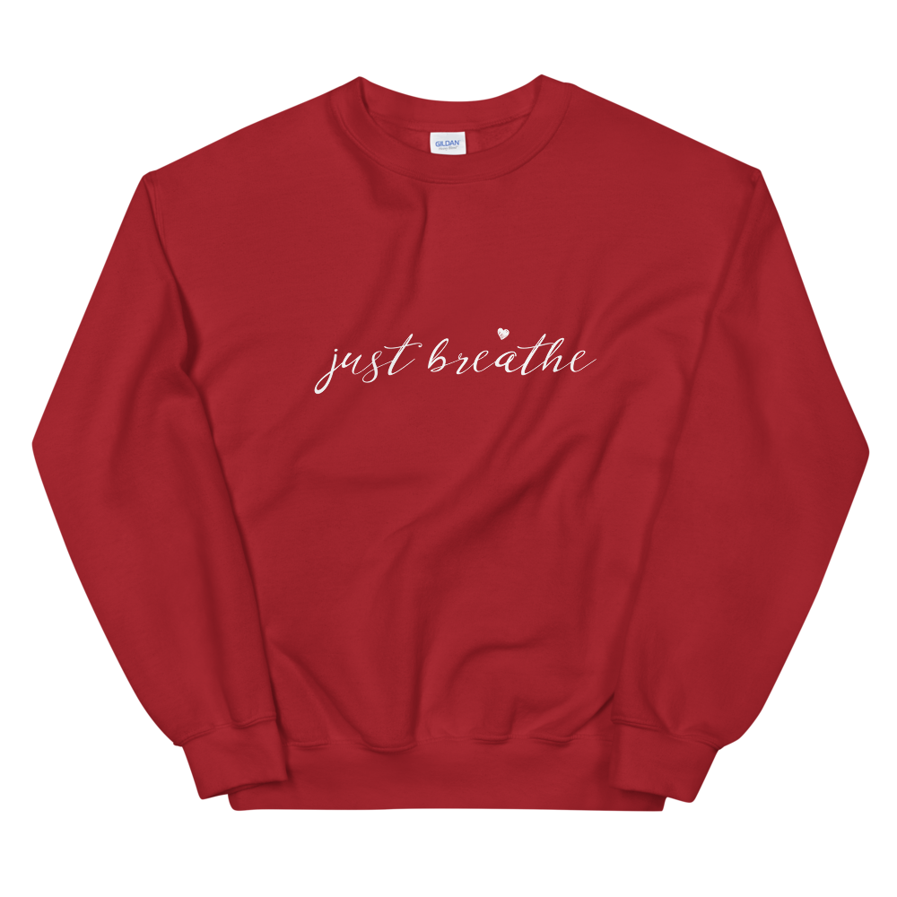 Unisex Heavy Blend Crewneck Sweatshirt (just breathe)