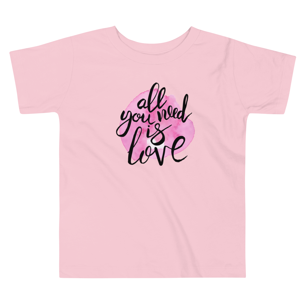 Toddler Short Sleeve Tee (All You Need is Love)