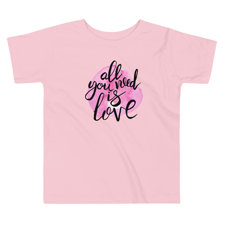 Toddler Short Sleeve Tee (All You Need is Love)