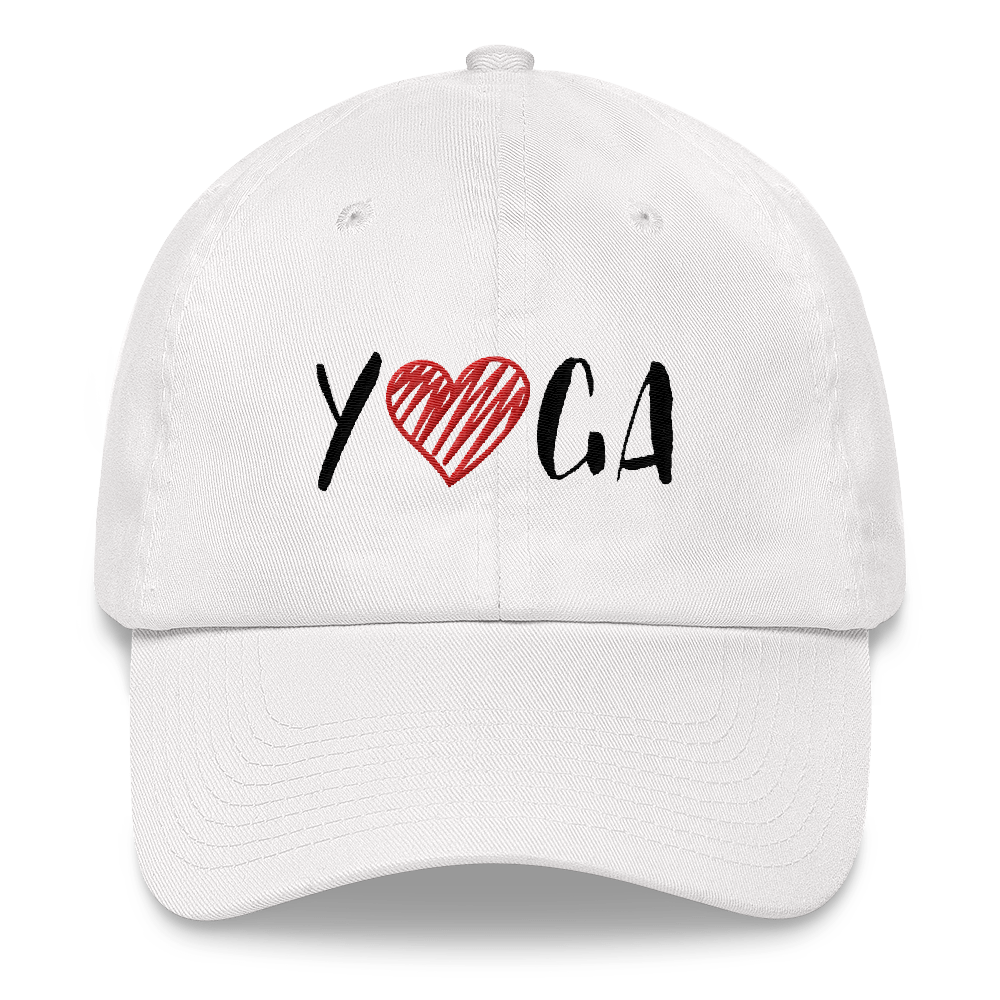 Baseball Cap (YOGA - embroidered design/red heart)