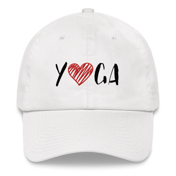 Baseball Cap (YOGA - embroidered design/red heart)