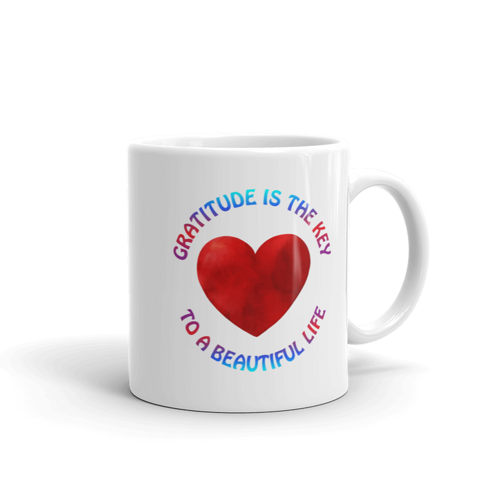 Mug (Gratitude is the Key to a Beautiful Life - heart)