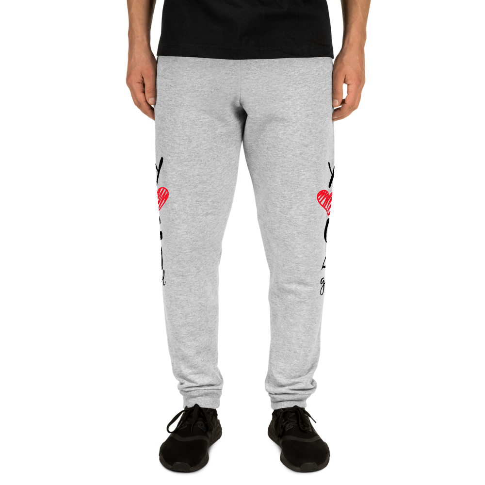 Unisex Joggers (Yoga Girl - red heart)