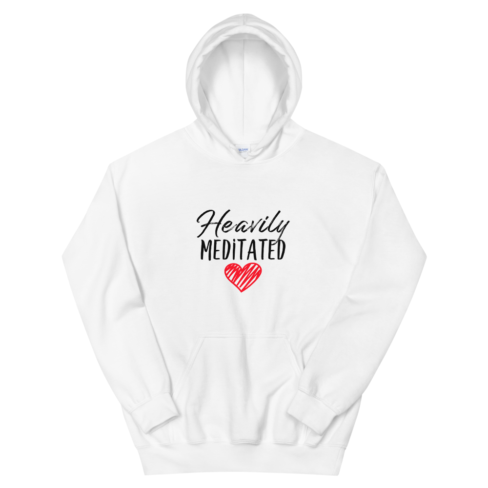 Hooded Sweatshirt (Heavily Meditated - red heart)